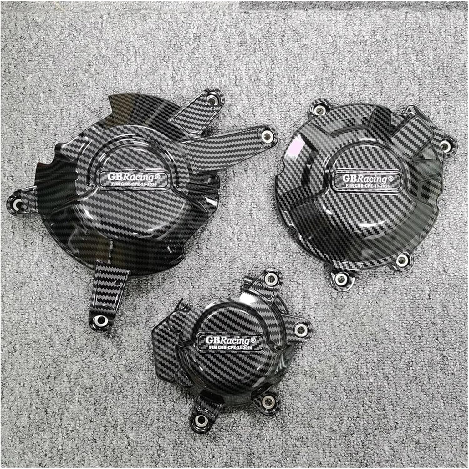 Motorcycle Engine Guard Protector for HONDA CBR650R CB650R 2021 2022 2023 2024 Carbon Fiber Texture Motorcycles Engine Cover Protector Case Black Engine Drop Prevention Slider(Carbon Fiber Texture)