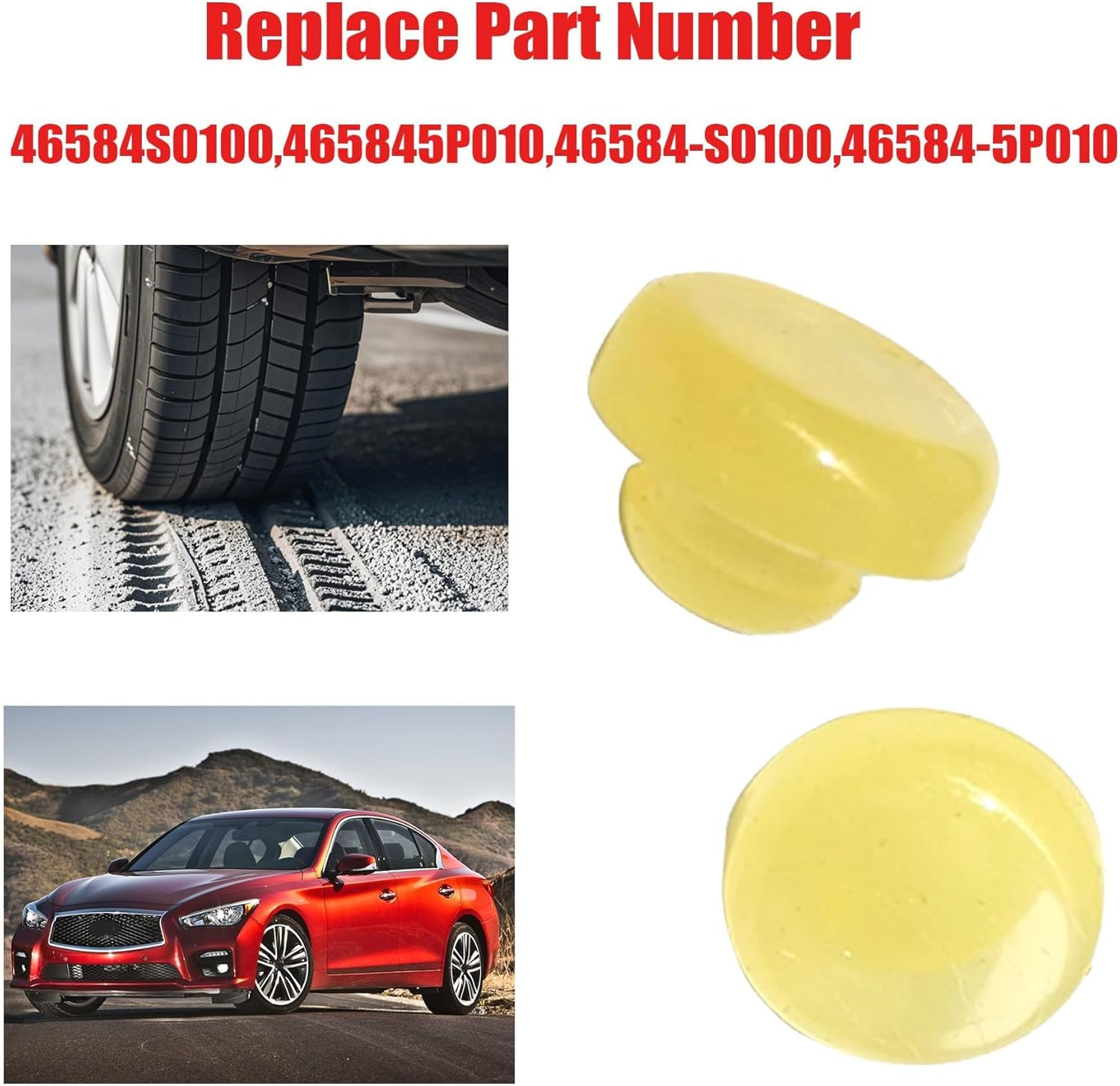 GXARTS Brake Pedal Stop Pad Compatible with Nissan 200SX 240SX 280ZX 300ZX 350Z 370Z Altima Maxima Sentra Frontier Pathfinder Xterra Fit for Infiniti G20 G35 G37 I30 J30 46584-S0100 46584S0100 image number 5