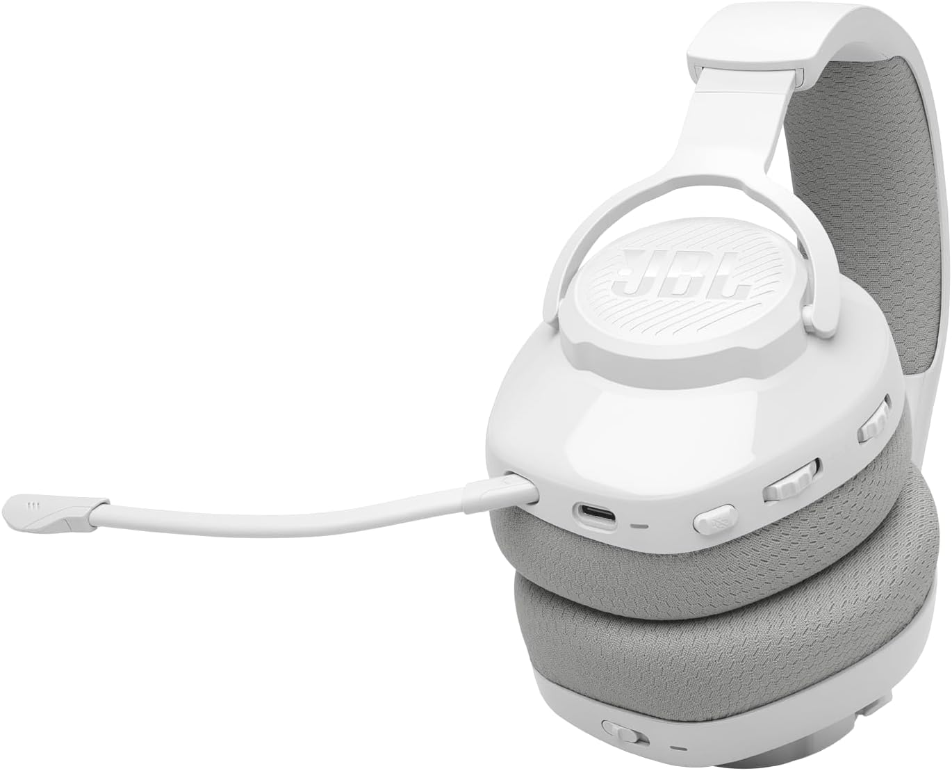 JBL Quantum 360 Wireless Over-Ear Gaming Headset, White - White image number 5