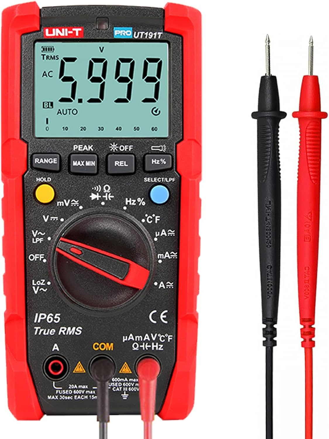UNI-T UT191 Series Professional Digital Multimeter Pro Line, Complies with CAT III 600V and IP65