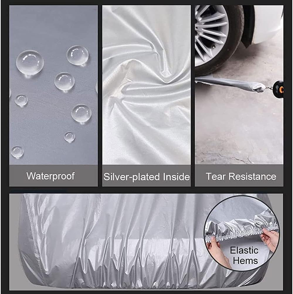 Breathable Car Cover Compatible with Jeep/Grand Cherokee/Grand Cherokee SRT | Anti-Hail Car Paint Protection Car Tarpaulin with Cotton Zipper (Color : Blue, Size : Grand Cherokee SRT) image number 6