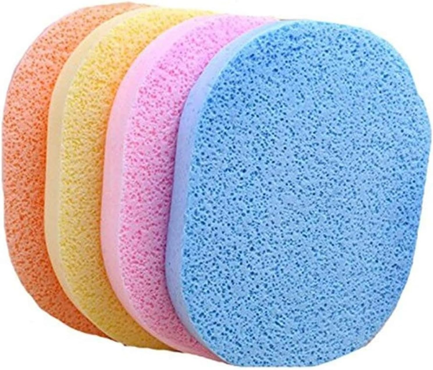 Cleansing Cellulose Sponge Face Wash Makeup Buffer Remover Facial Sponge 6Pcs（Random Color） image number 2