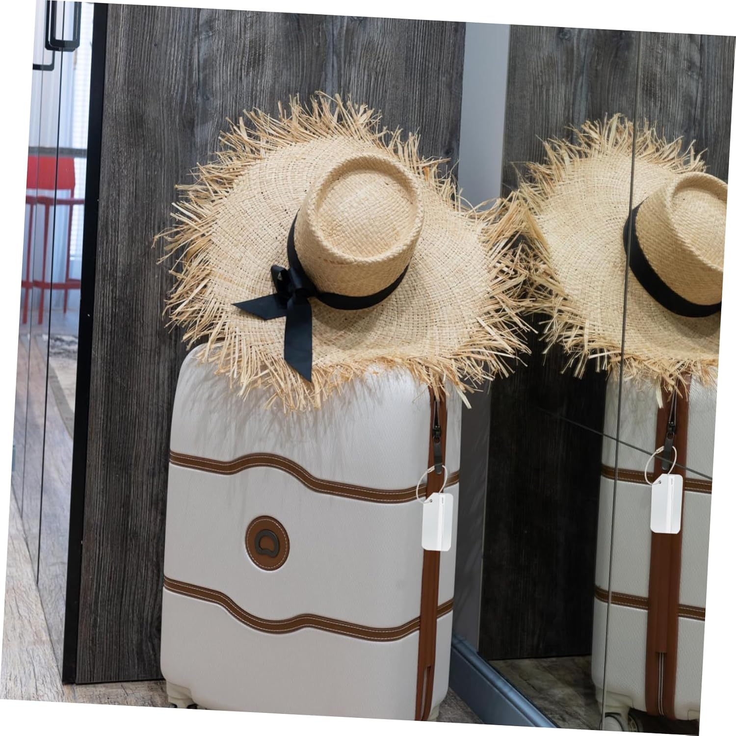 GAXIRE 6Pcs Aluminum Alloy Luggage Tags Durable Luggage Id Labels with Smooth Edges for Safe Travel for Suitcases Backpacks and More for Identifying Checked Baggage