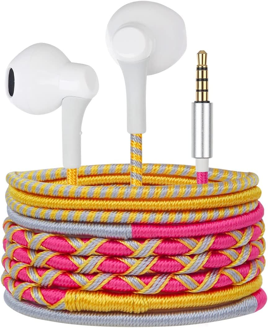 URIZONS Wired In-Ear Headphones USB-C with Microphone [Bracelet Design] Colourful Braided Cable Tangle-Free Compatible with Iphone 14/15/16/17, PS5, for Sports, Fitness, Gaming (60#) image number 1