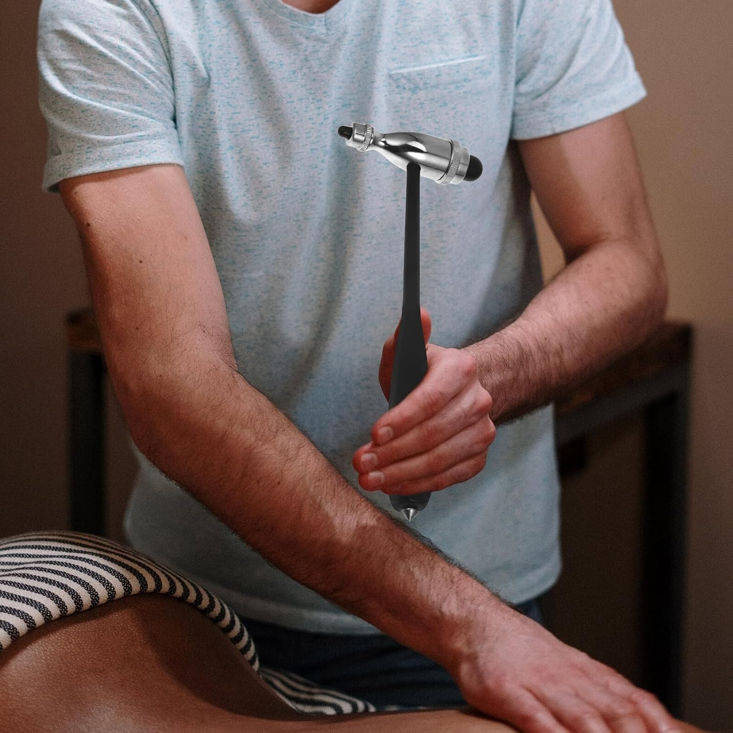 COHEALI Multi-Use Neurological Percussion Hammer with Long Handle for Precise Diagnostic Testing Stainless Steel Medical Hammer for Reflex and Muscle Response Assessment image number 2