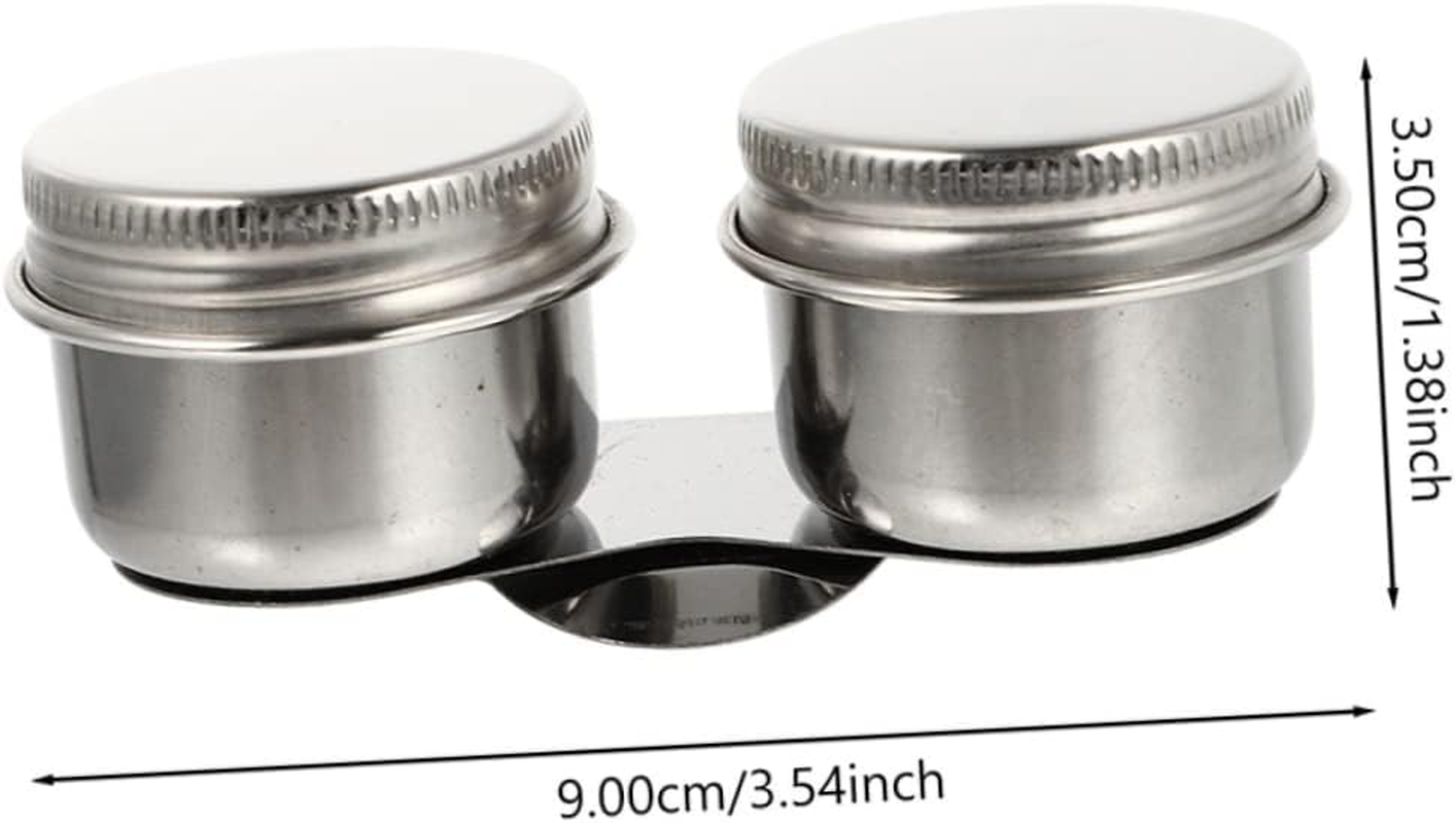 Operitacx 2Pcs Brush Washer Practical Painting Brush Cleaning Pot for Artists Oil Palette Cup Clip Compatible Turpentine Solvents Compact Design for Easy Use image number 5