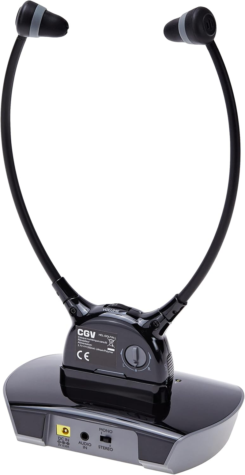 CGV Hel Dolfin Senior Wireless Stereo Headphones Black