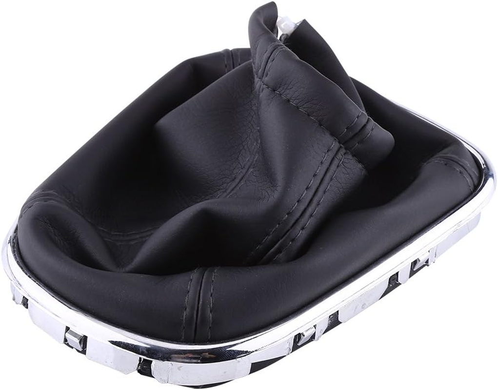 Gear Shift Knob Cover, Universal Car Shifter Shift Boot Knob Cover PU Leather Gear Shift Knob Cover Automobile Stitch Gear Gaiter Boot Cover Black for Cruze 2008 2009 2010 2011 2012 image number 1