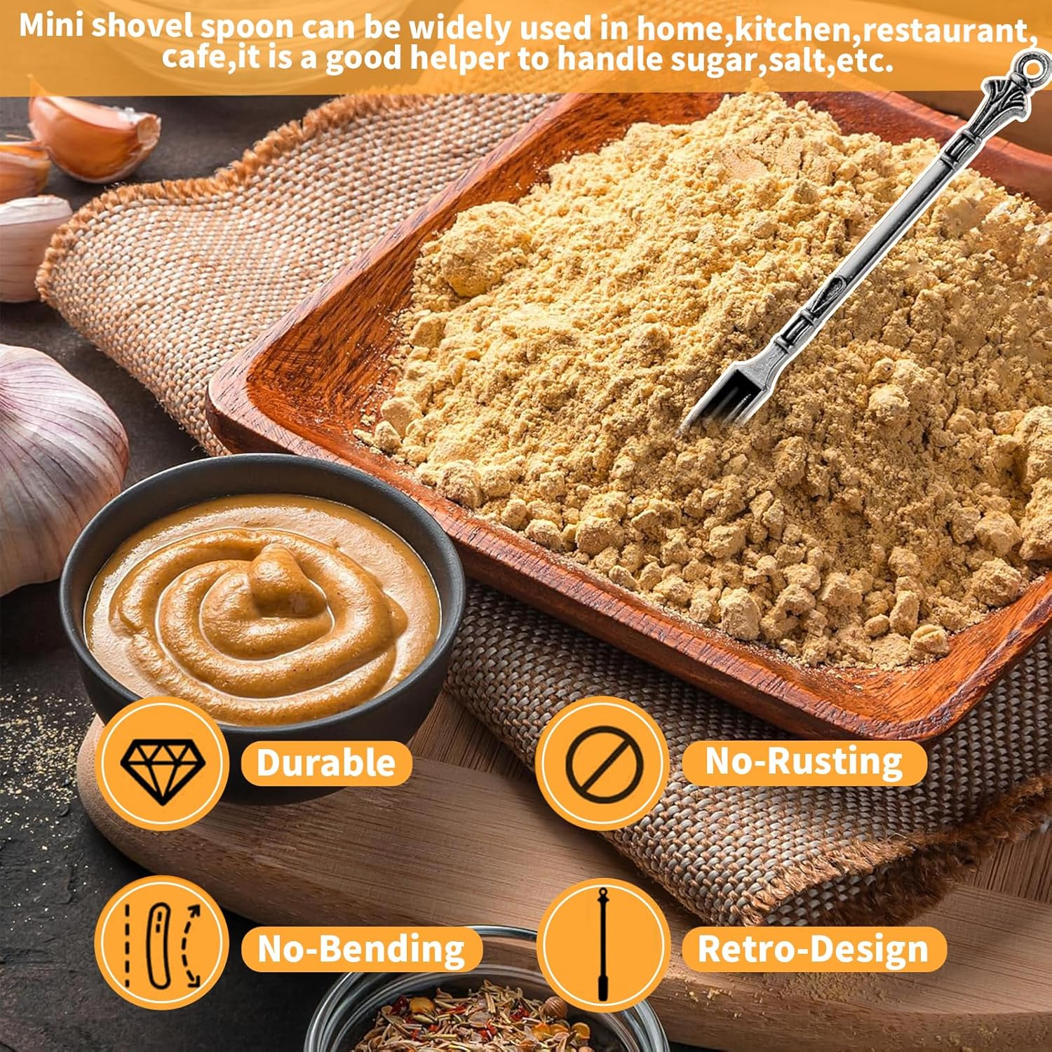 16 Pcs Mini Shovel Snuff Spoon Spatula, 4 Color Metal Scoop Shovel Medicine Spoon, Pendants Necklace Decoration, Coke Spoon Medicine Spoon for Filling Vials with Medicine Salts Herbs Wax Oil Sand (16) image number 3