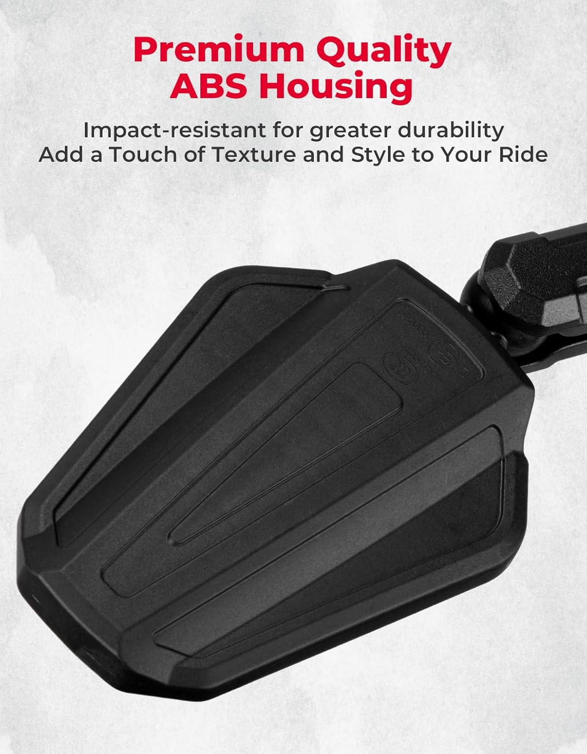 KEMIMOTO Motorcycle Side Mirrors M8 M10 Bolt Handlebar Mount Adjustment Universal Adventure Rearview Mirrors Convex Foldable 360 Degrees Compatible with ATV Scooter Dirt Bike image number 6