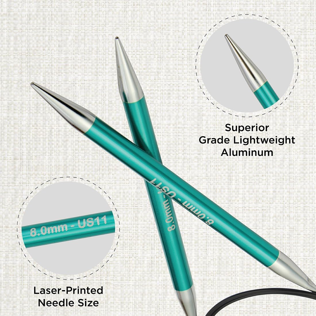 Knitpro Zing Fixed Circular Needles 40" (100Cm) | Size 8.00Mm image number 5