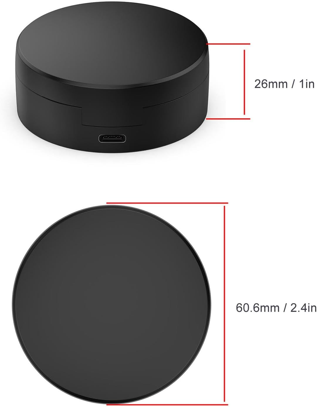 Smart Ring Charging Case for Ringconn Gen1/2/2 Air, Magnetic Fast Charging Dock with USB C Cable & Indicators, 590Mah Charge Compartment, Black (Size 10-11#) image number 2