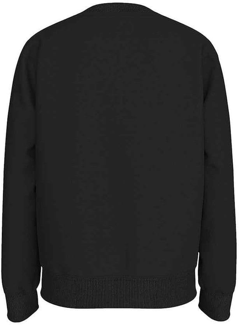Calvin Klein Kids Monogram Terry Cotton Sweatshirt, Black, 4