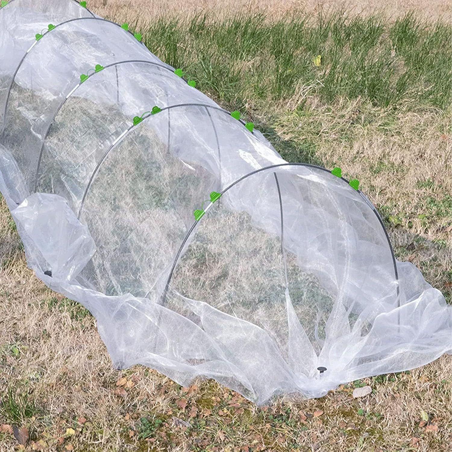 Greenhouse Hoops and Grow Tunnel Kit with Polyethylene and Glass Fiber for DIY Garden Support Frame, Gardening Supplies Including Nonwoven Cold Cloth and PE8S Rain Film, image number 2