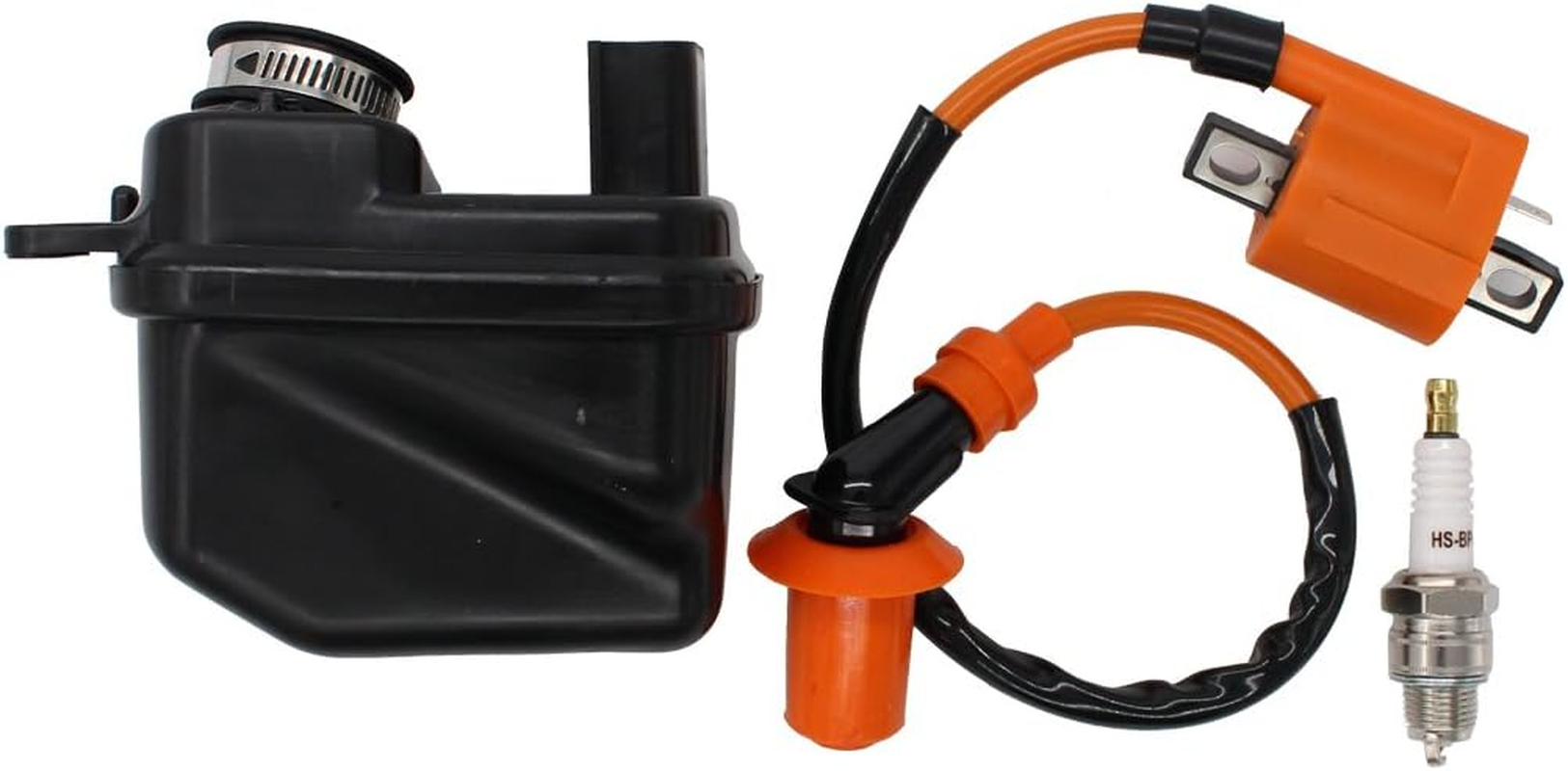 New Air Filter Cleaner Box Housing Assembly & Ignition Coil & Spark Plug for 1981-2010 Yamaha PW50 Y-Zinger Dirt Bike image number 2