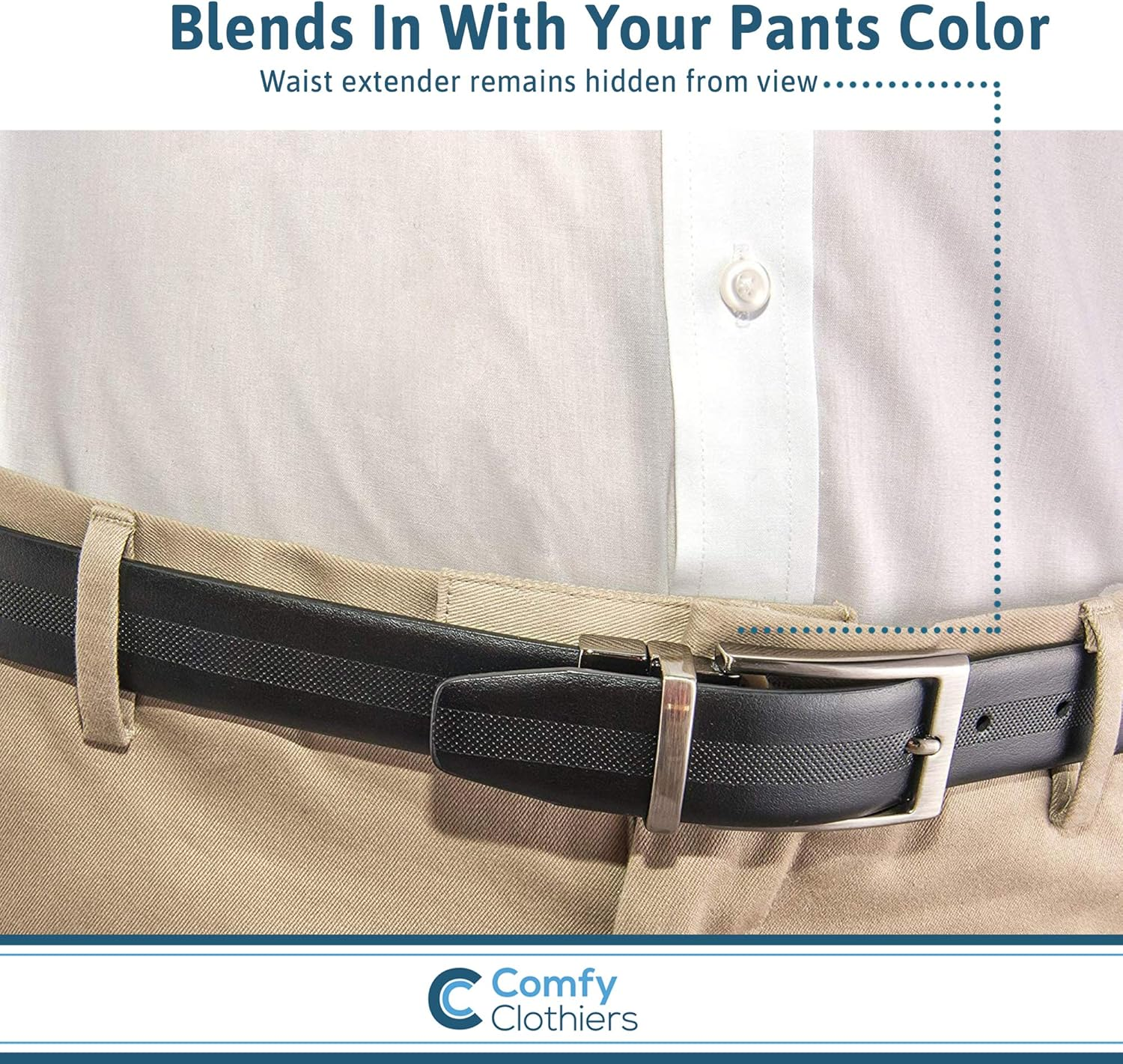 Comfy Clothiers Elastic Waist Extenders for Pants and Shorts image number 3