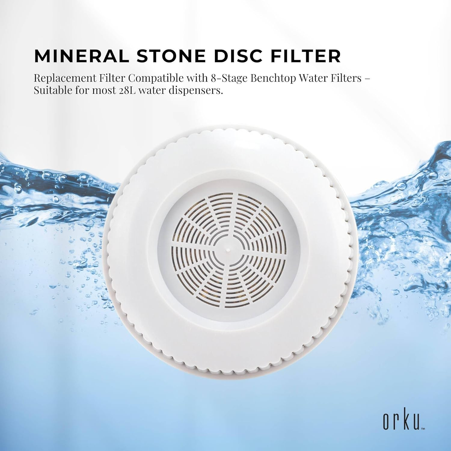 1X Mineral Stone Disc Filter Replacement for 8 Stage 28L Benchtop - Large Pad