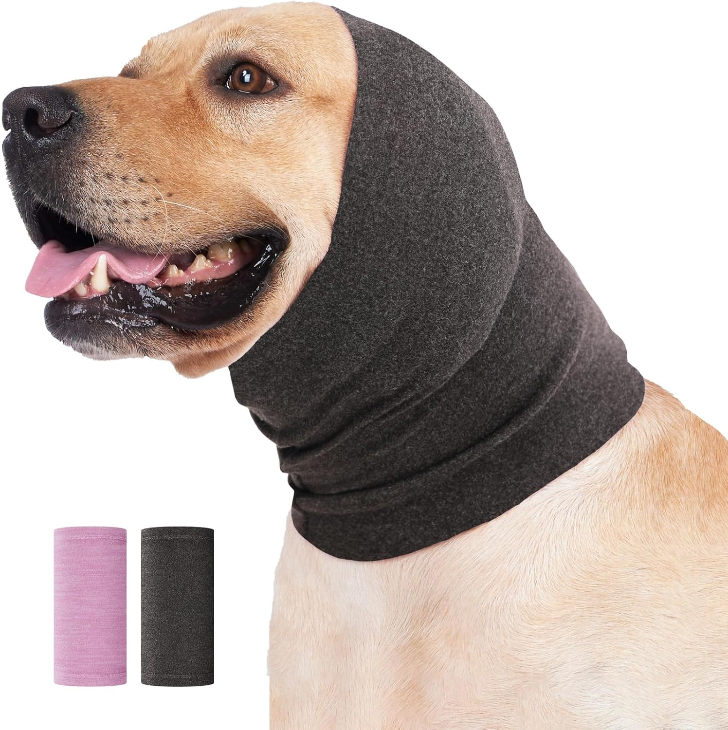 Nanaki Dog Calming Hoodie Quiet Head Cover Sleeves - Ear Covers Hood for Noise Bath, the Grooming and Force Drying Head Protection for Anxiety Relief and Calming Dog Neck and Ear Warmer