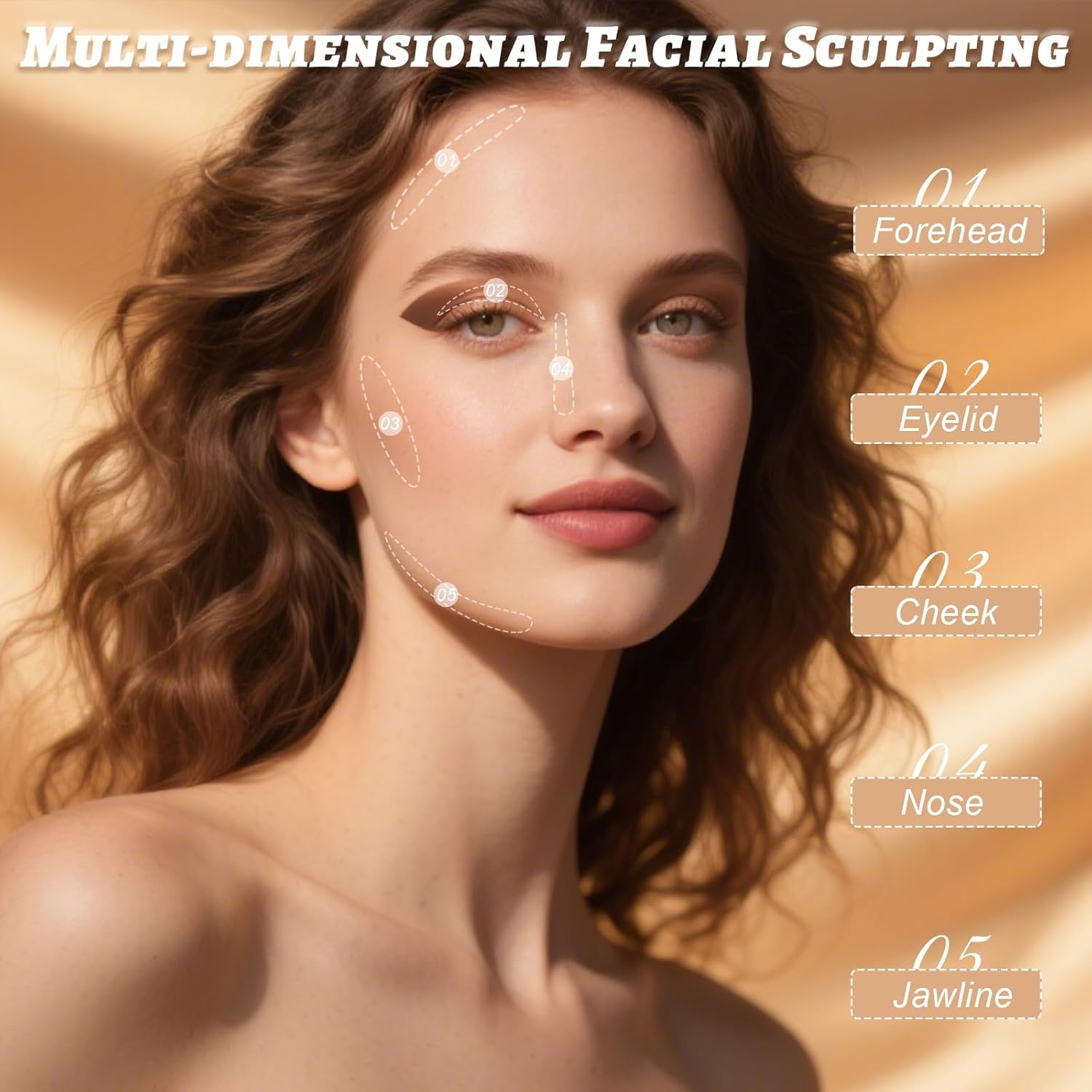 DAGEDA Cool Toned Contour Stick,Cream Contour Makeup with Brush,Lightweight, Blendable, Longlasting Creamy Bronzer Stick, Matte Finish Natural Face Contouring Makeup image number 4