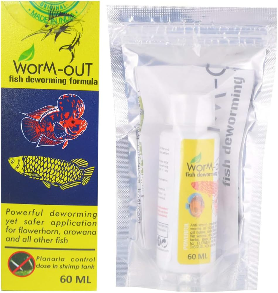 Aquatic Remedies Worm-Out Fish Deworming Formula, 60ML for Flower Horn, Discus, Arowana and All Other Fish image number 2