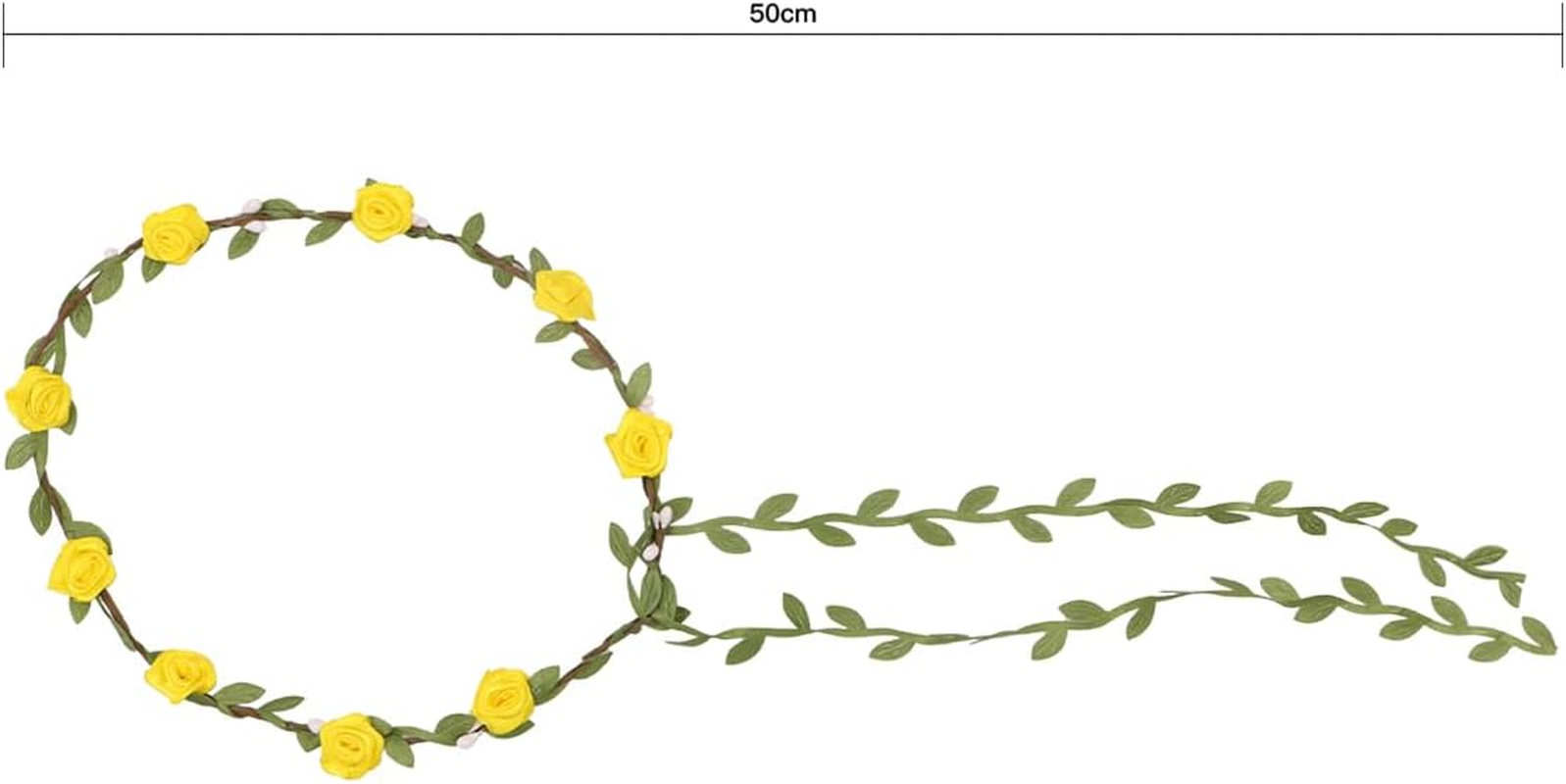 VOANZO 10 Pcs Flower Crown Headbands Multicolor Floral Wreath Floral Garland Headbands for Women Girls Wedding Festival Party Hair Headbands Accessories image number 5