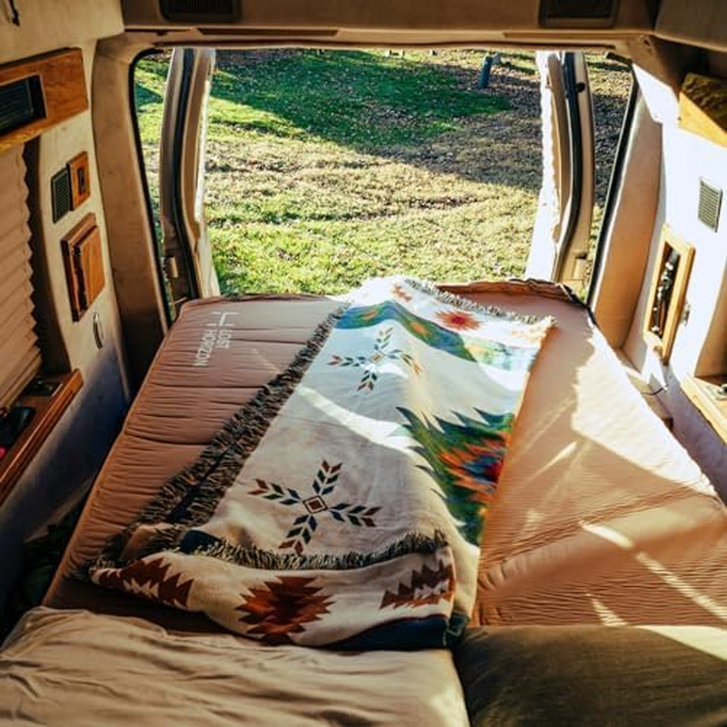 LOSTHORIZON Airsoft 4.5&rdquo; Thick Self Inflating Sleeping Pad with Solid Foam, Camping Mattress with Pump Sack, Portable Roll up Bed, Inflatable Outdoor Mat for Rooftop Tent Car Truck Van, 4 Season image number 3