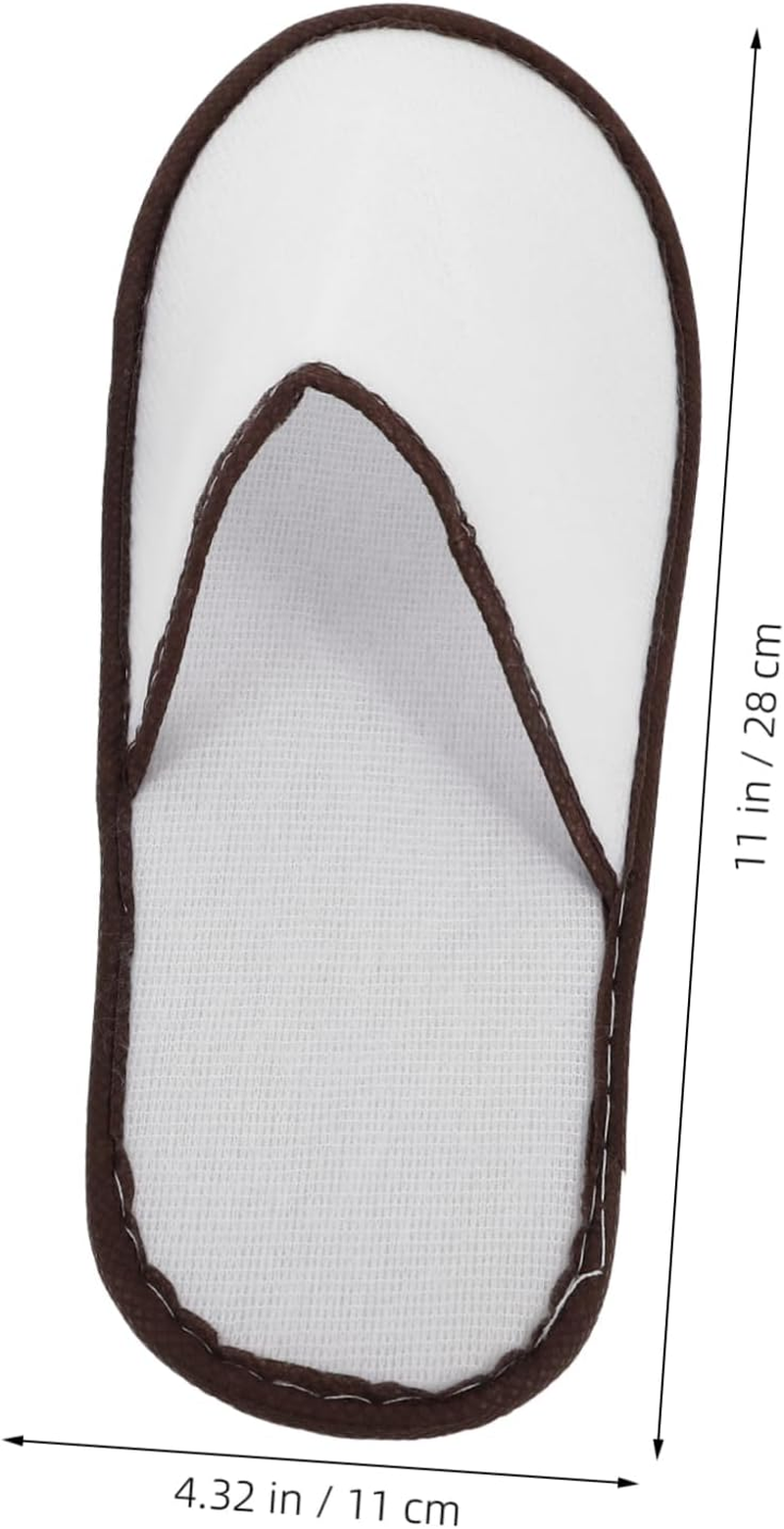 Baluue 5Pairs Disposable Slippers Hotel Guest House Spa Salon Non-Slip Eva Sole Washable Comfortable for Travel image number 5