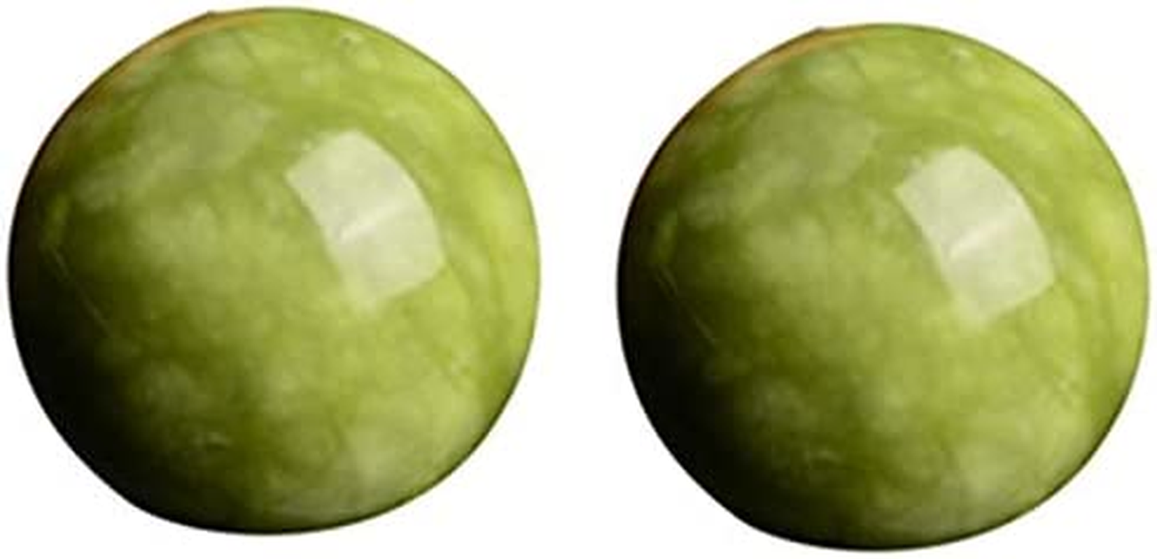 Dovhmoh 2PCS Jade Baoding Chinese Health Stress Exercise Balls for Relaxation Relief Hand Care Tool for Enhanced Blood Circulation & Sleep image number 1