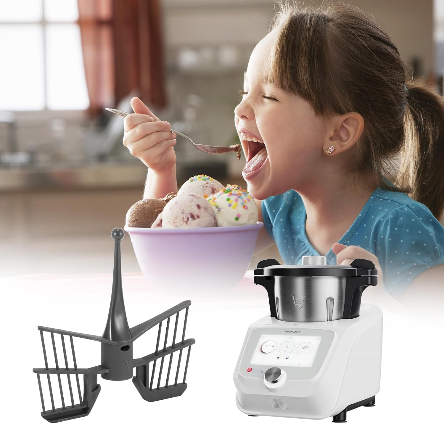 Butterfly Whisk for Thermomix TM5 TM6 TM31, Black Butterfly Mixing Blade Food Processor Replacement Kitchen Aid Mixer Accessory Parts Stirrer Bat Parts, 14X15X2.5 CM, HA-PA-240116 image number 3