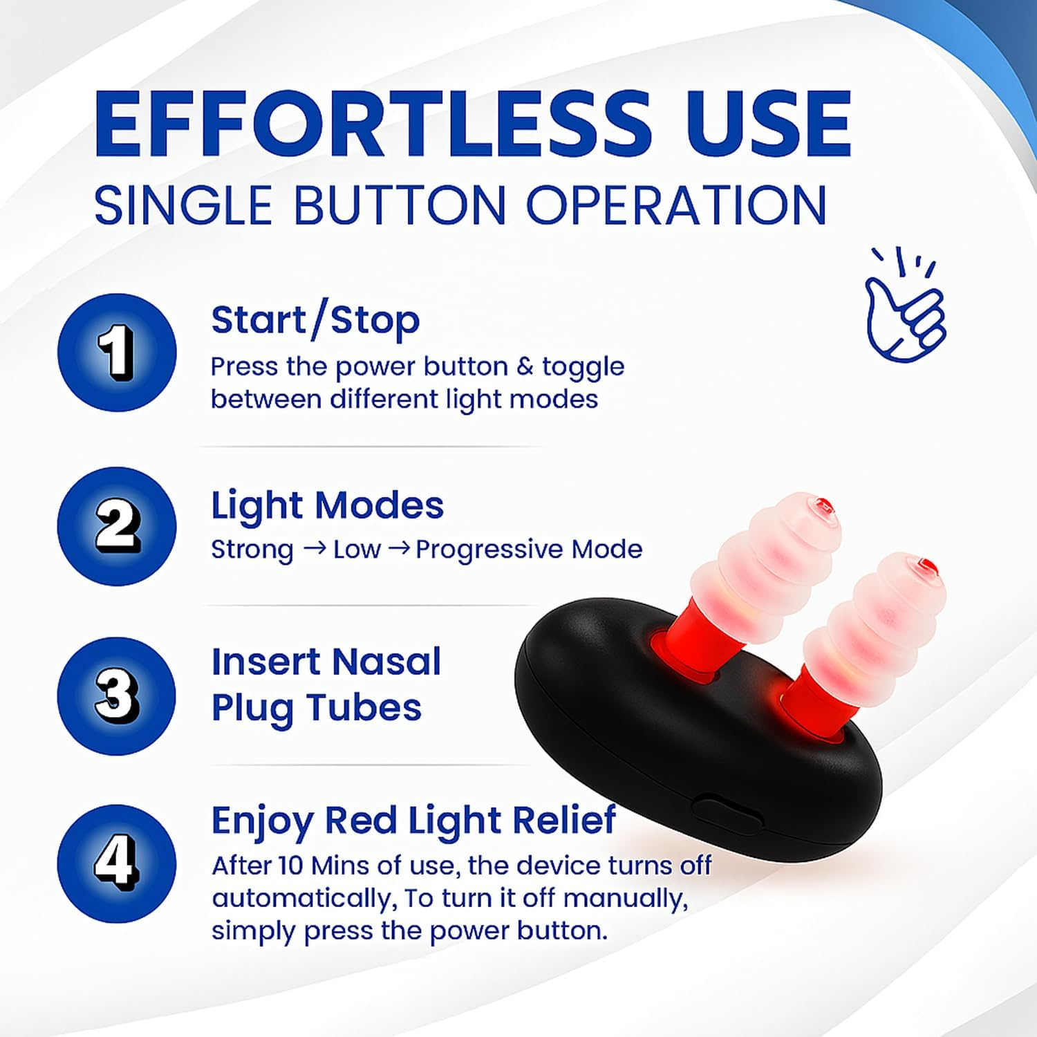 Red Light Nasal Therapy Device &ndash; No More Colds Red Light Therapy for Nose Soothing Relief, Comfort & Easy Use Portable Nose Therapy image number 5