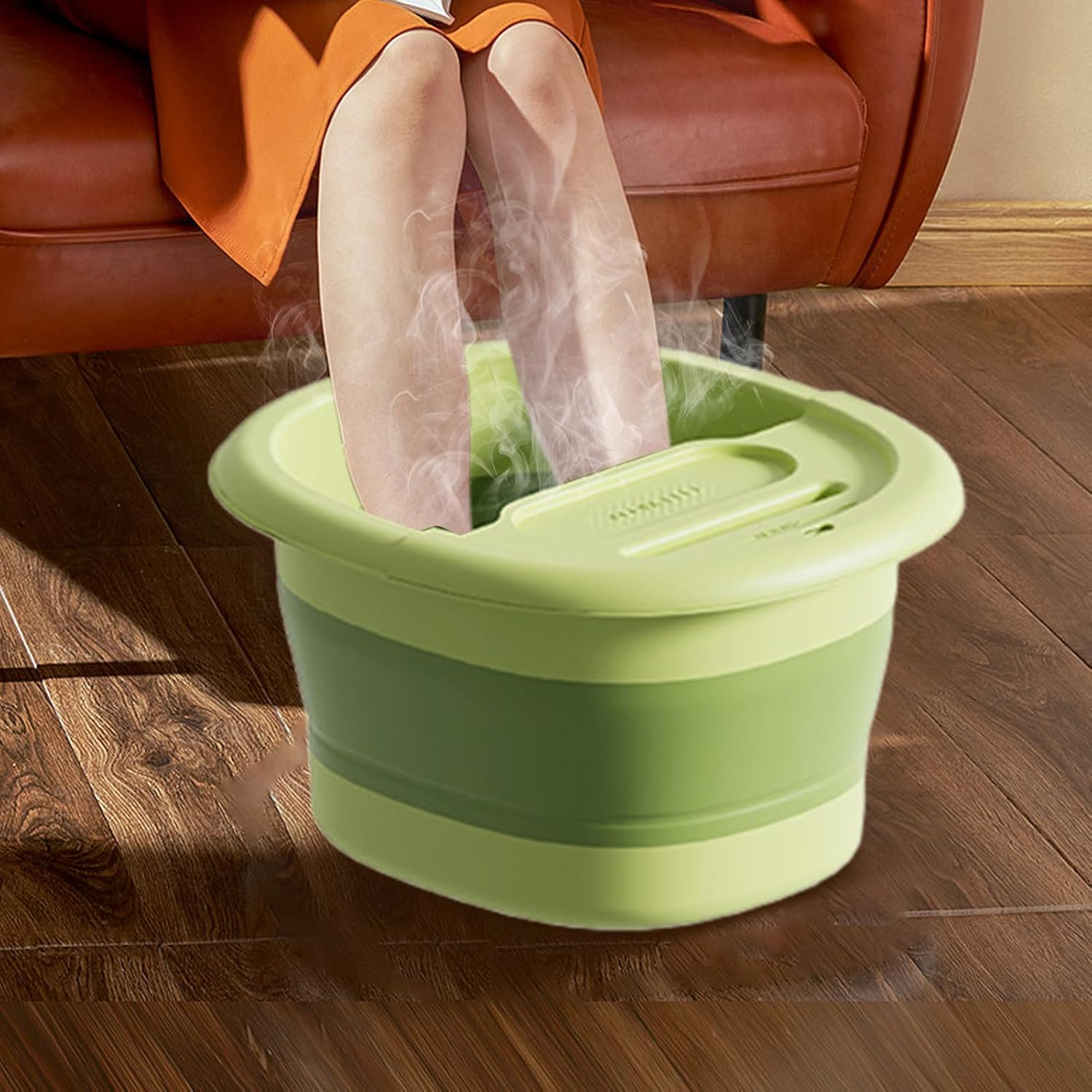 Foot Bucket,Foldable Foot Soak Tub | High Capacity Foot Bath Soak Tub for Footbath Sports Enthusiasts Beauty Enthusiasts Puchen - White image number 2