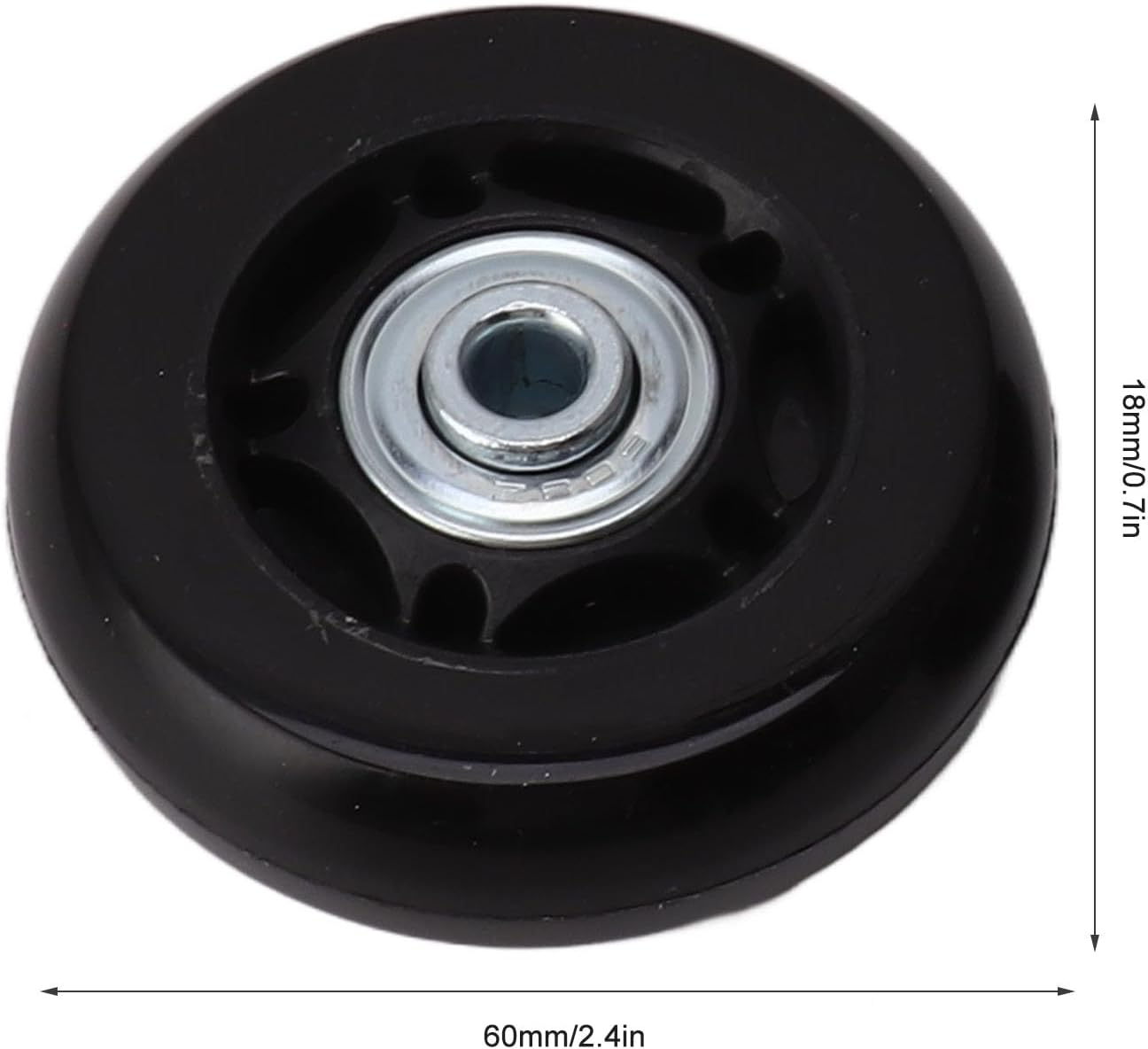 Luggage Suitcase Replacement Wheels, Rubber Swivel Caster Wheels Bearings Repair Kits, a Set of 2 (70X24Mm / 2.8X0.9In) image number 1