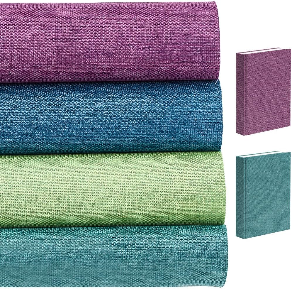 CRASPIRE 51 X 11.8Inch Linen Book Cloth for Book Binding Fabric Surface Paper Backed Bookcover Books Album Scrapbooking Archival DIY Covering Protector Bookcloth Bookbinding Supplies Cadet Blue