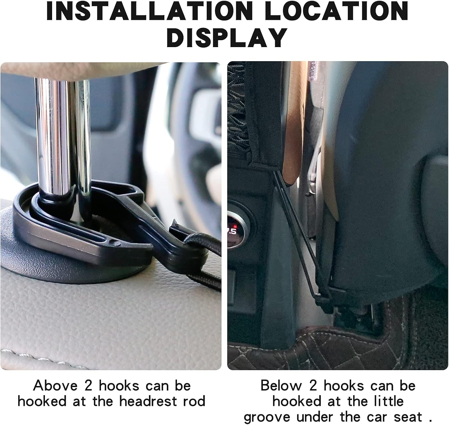 Universal Elastic Mesh Net Trunk Bag, 3-Layer Car Seat Net Car Mesh Organizer Dog Trunk Net Barrier Seat Back Net Bag Barrier of Backseat Kids Cargo Tissue Purse Holder image number 5