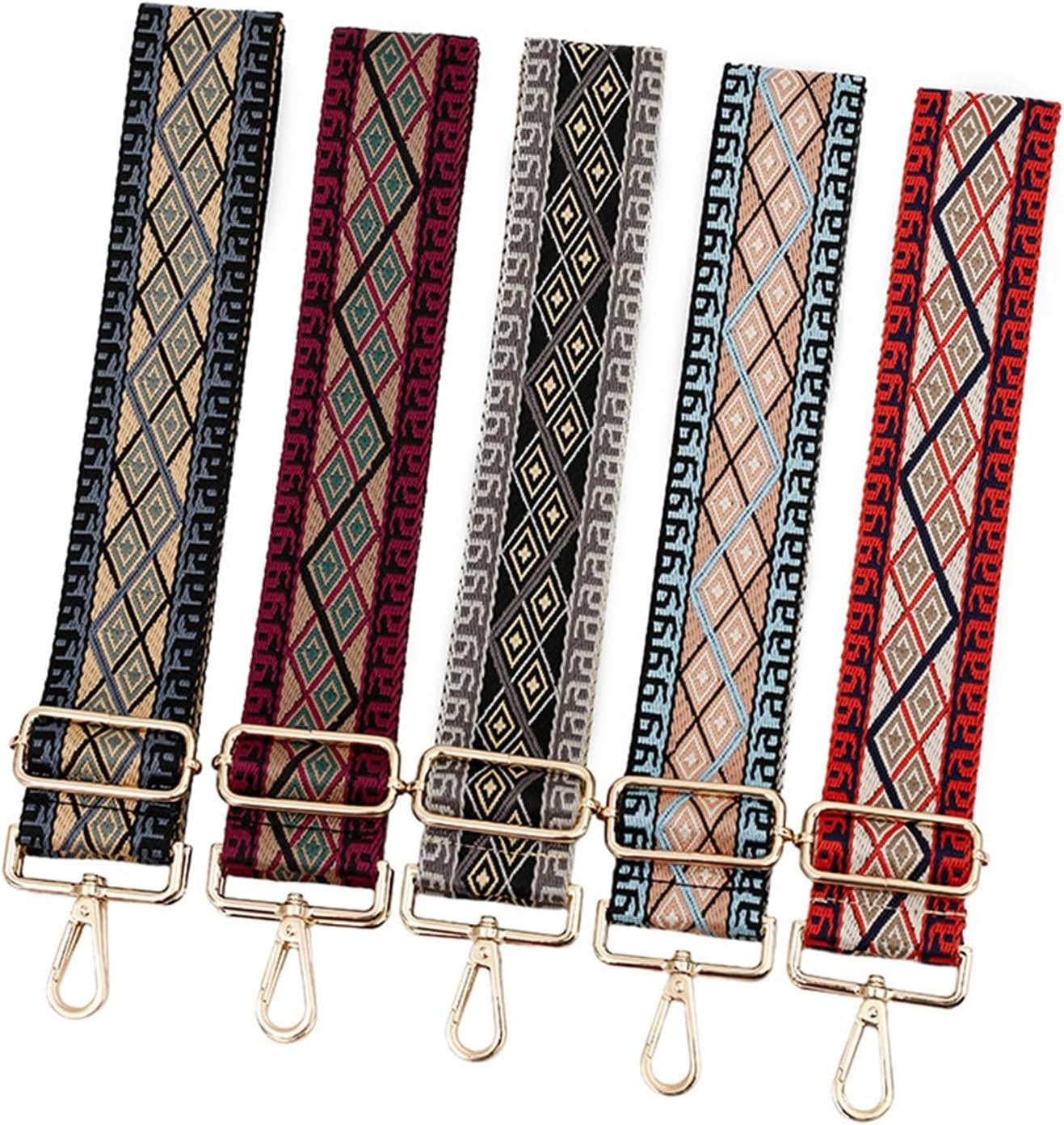 Shoulder Strap Women Bag Strap Shoulder Strap Color Nylon Bag Belt Extension and Wide Belt Leather Bag Replacement Belt Crossbody Handbag Replacement Strap (Color : C-4, Size : Silver Metal) image number 6