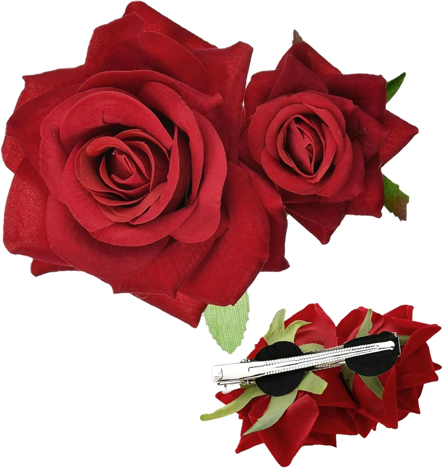 Rose Flower Hair Clips, Elegant Hairpins- Ideal for Women at Wedding Party, Mother'S Day, Suitable for Bridesmaids, Flamenco Dancers