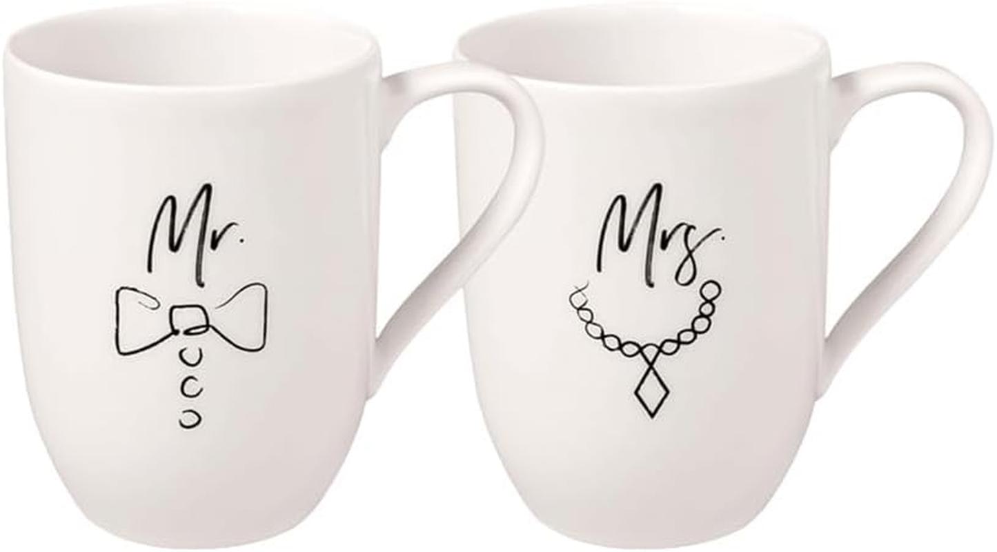 Villeroy & Boch Statement Cat Cup Set 2Pcs - Premium Porcelain Cups, Thoughtful Present for Cat Lovers, White image number 2