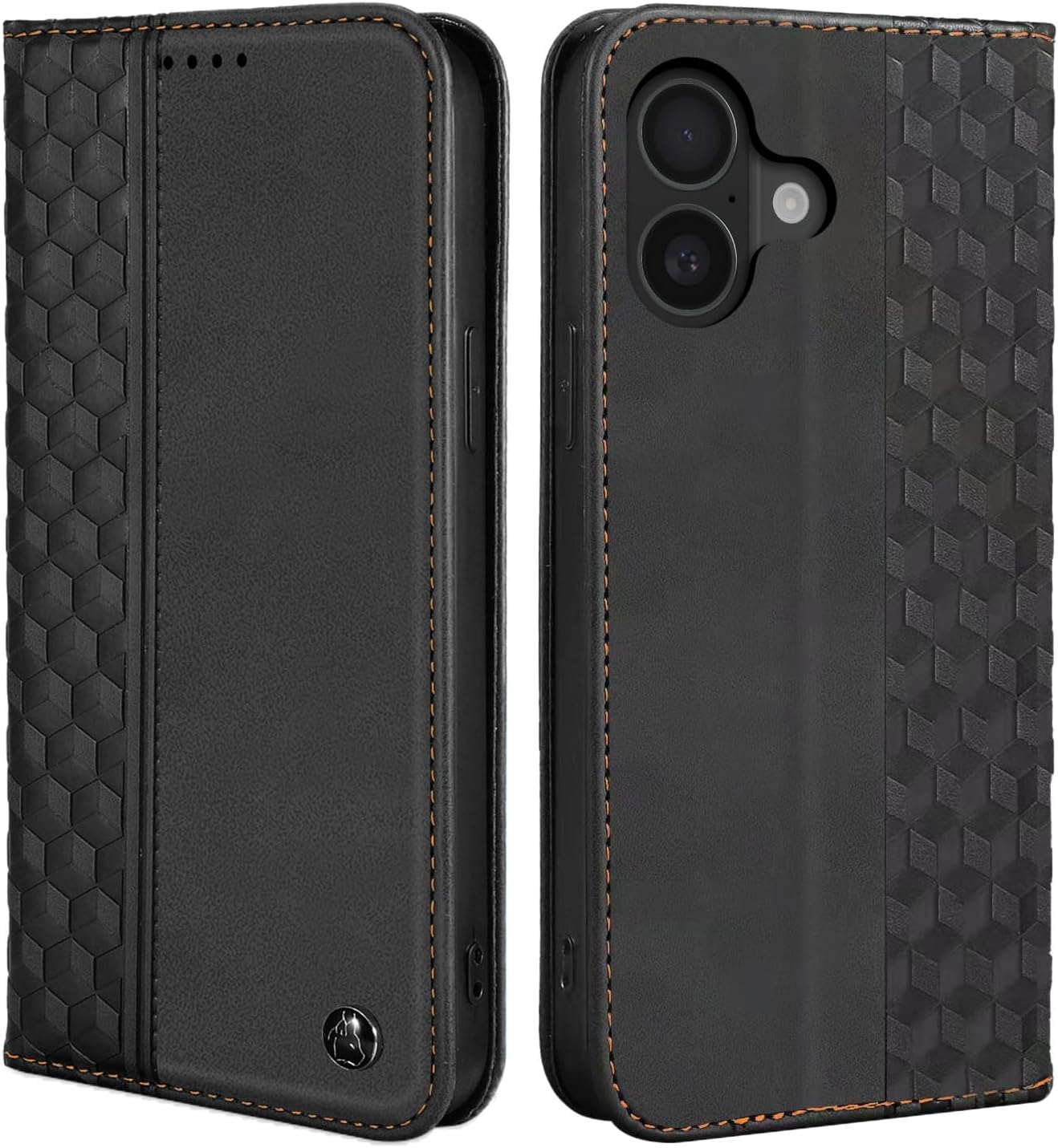 CXTCASE Case for Iphone 17, Shockproof PU Leather Flip Folio Cover with Card Slots, Magnetic Wallet Case for Iphone 17, Black