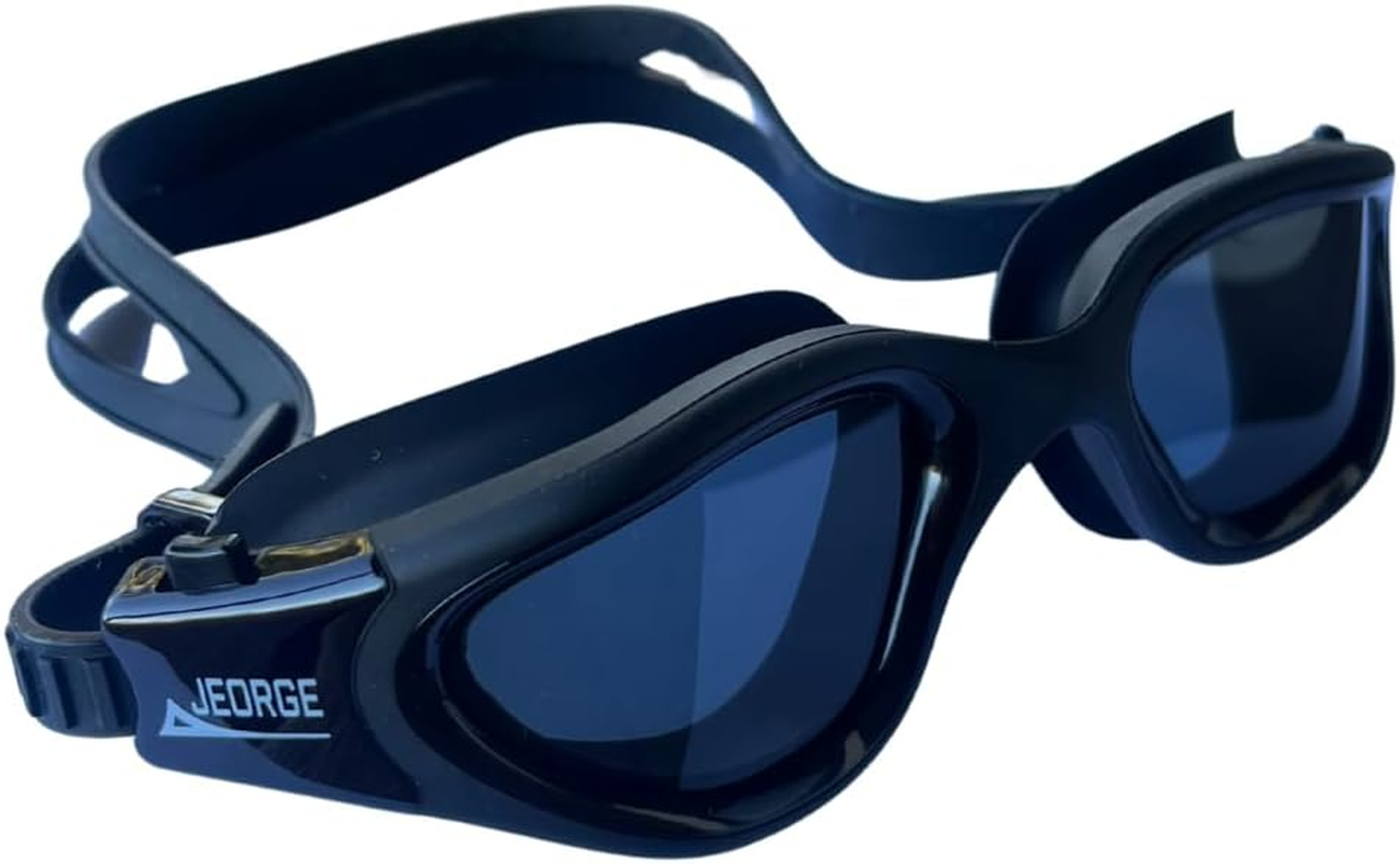 JEORGE Unisex Swimming Goggles with Anti-Fog Coating, 100% UV Protection, and a Leakproof Silicone Seal. Perfect for Adults and Teens. Wide View, Adjustable Fit, and Built for Performance.
