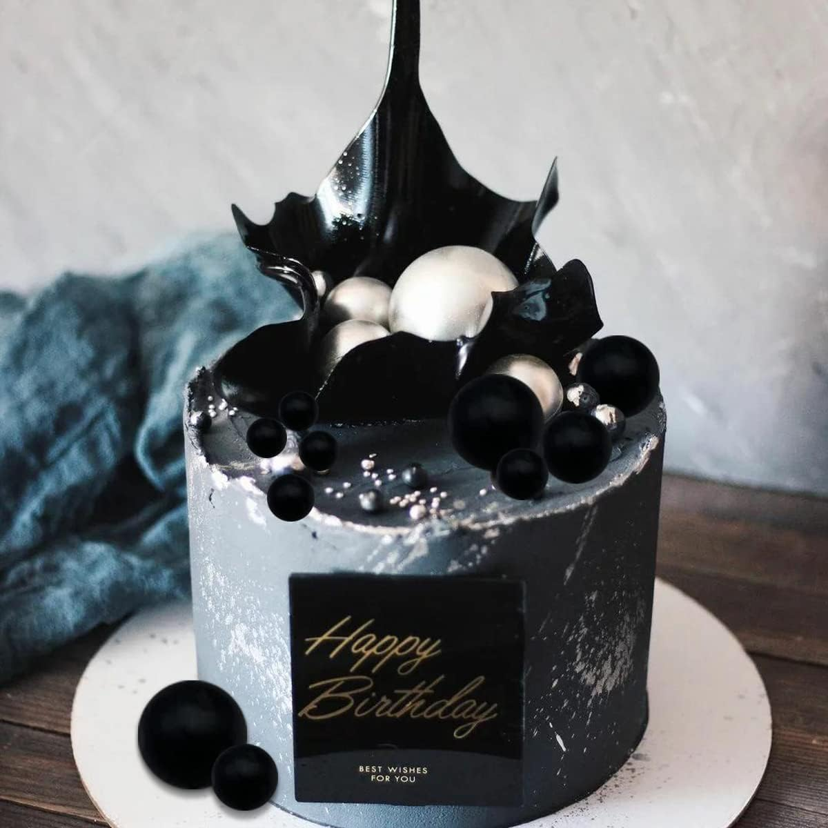 25 Pcs Balls Cake Topper Ball Shaped Cake Insert Toppers Pearl Balls Cake Pick DIY Cake Insert Toppers Foam Ball Cupcake Topper for Birthday Party Christmas Wedding Anniversary Baby Shower Cake Decor image number 1