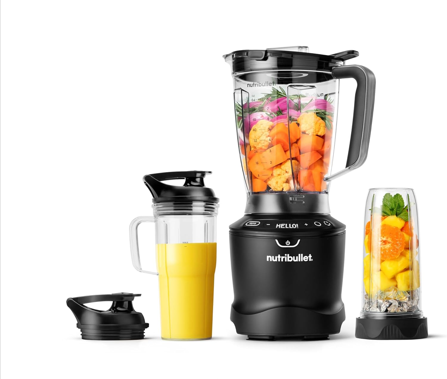 Nutribullet 1500W Smartsense Blender Combo, Full Sized Blender, Blender, with 5 Speeds, Intelligent Auto Cycles. Versatile Full Sized and Personal Blending. image number 6