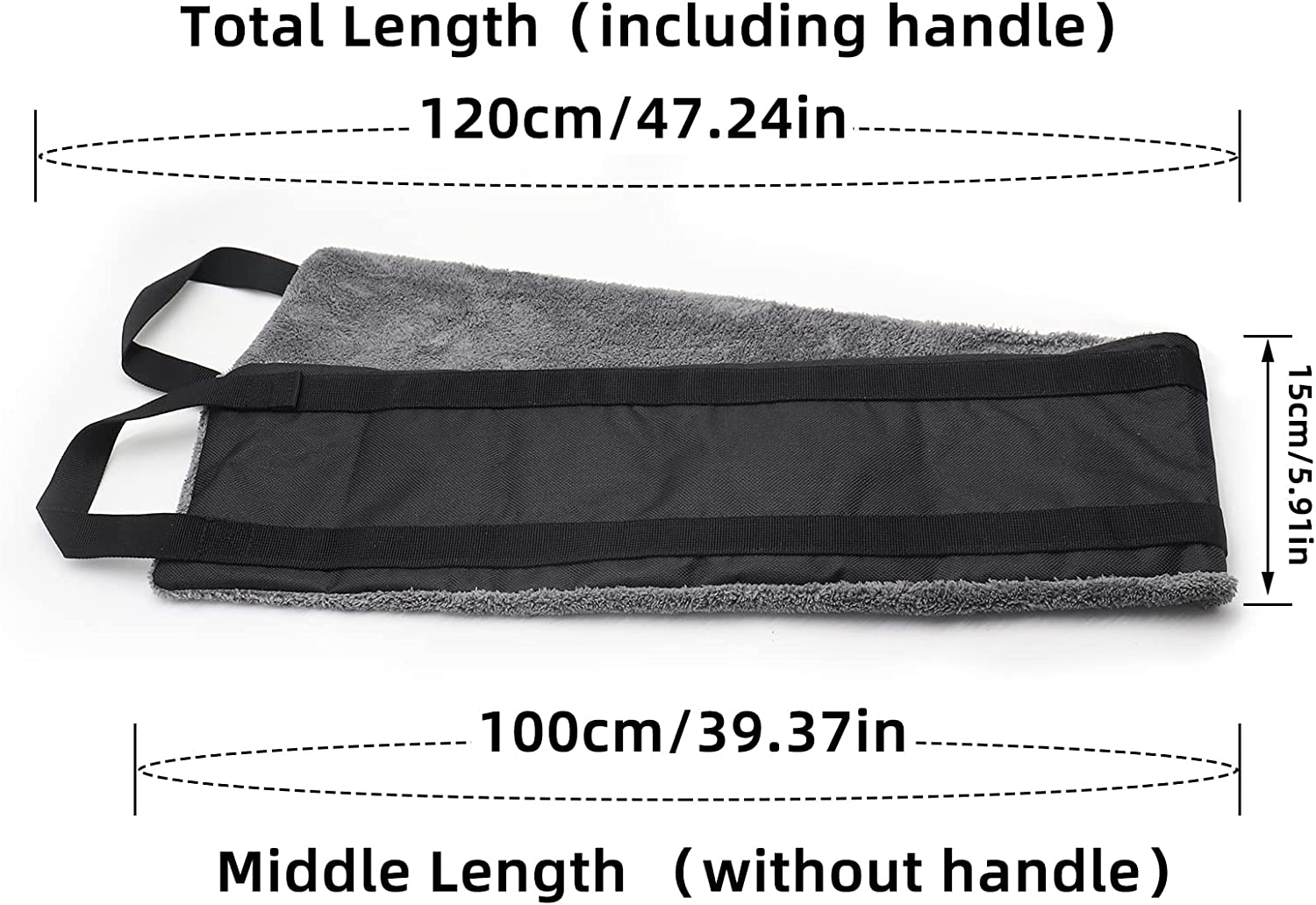 Dog Lift Support Harness Worthplanet 15 X 120Cm Portable Dog Sling for Back Legs Hip Support Harness to Help Lift Dogs Rear for Rehabilitation and Walking for Disable Injured Elderly Pet W280007 image number 6