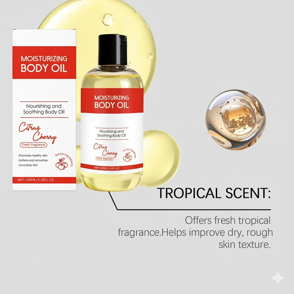 Body Firming Shimmer Body Oil Tightening & Hydrating Treatment | after Shower Massage Oil for Women Men | All-Natural Moisturizing Nourishing Body Luxury Oils for Dry Skin | Lightweight (1PCS) image number 2