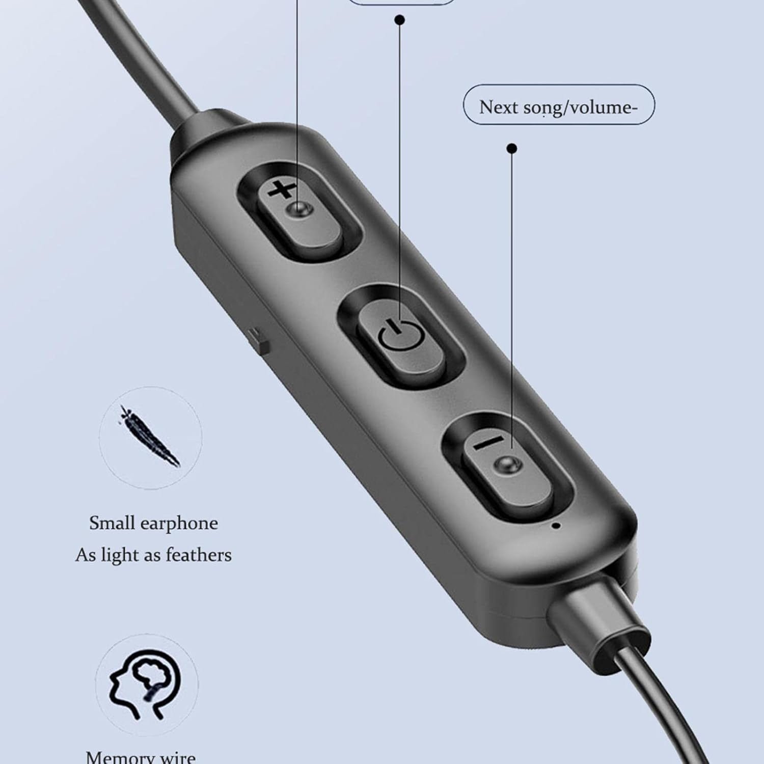 Neckband Headset Retractable Headphones Earbuds Stereo Sweat-Proof IPX5 Waterproof for Mobile Phone Music Video Running image number 6