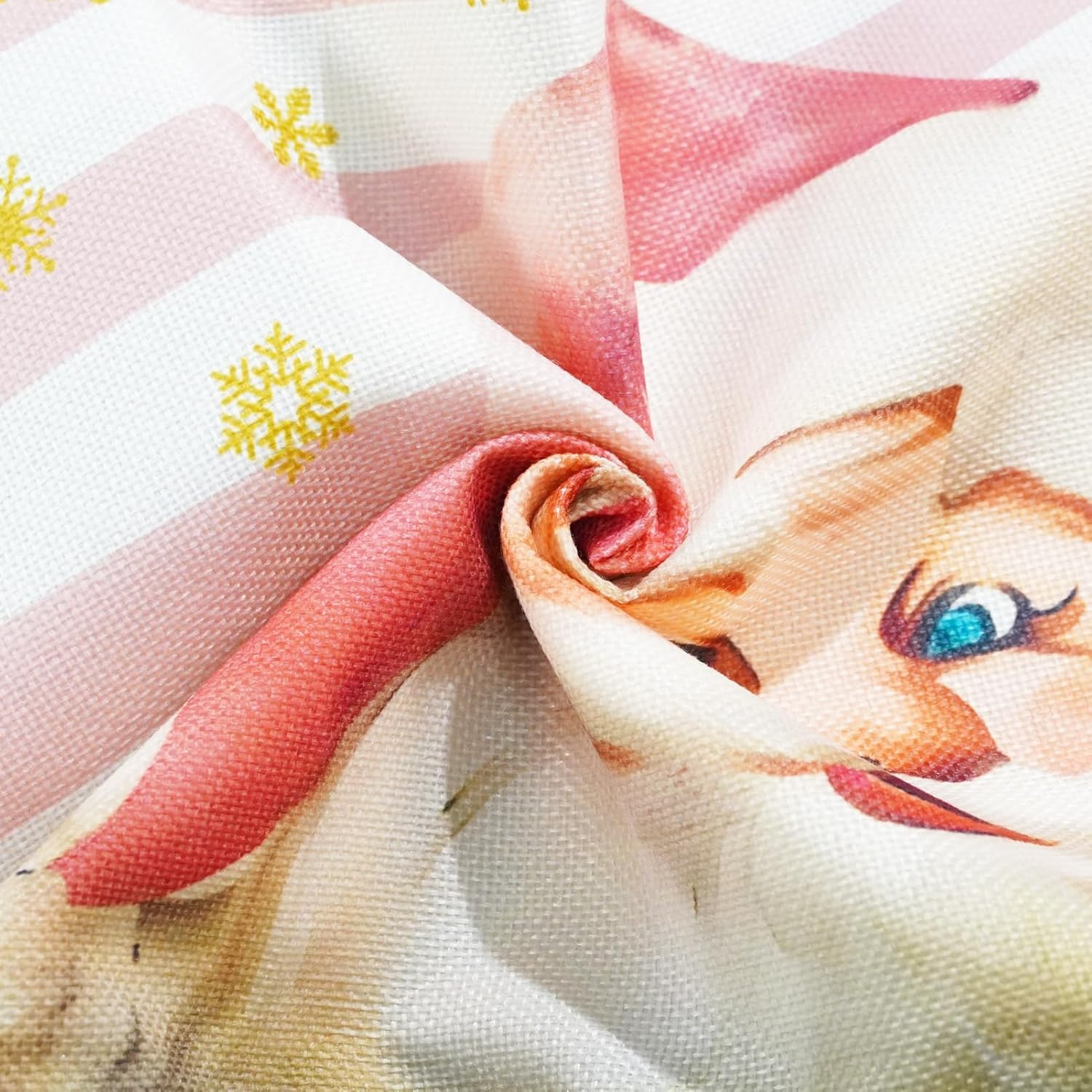 HOMFREEST Christmas Throw Pillow Covers 12X20 Inches Stripes Pink Santa Claus Pillowcases Xmas Decorative Cushion Cases for Couch Sofa Set of 2 image number 1