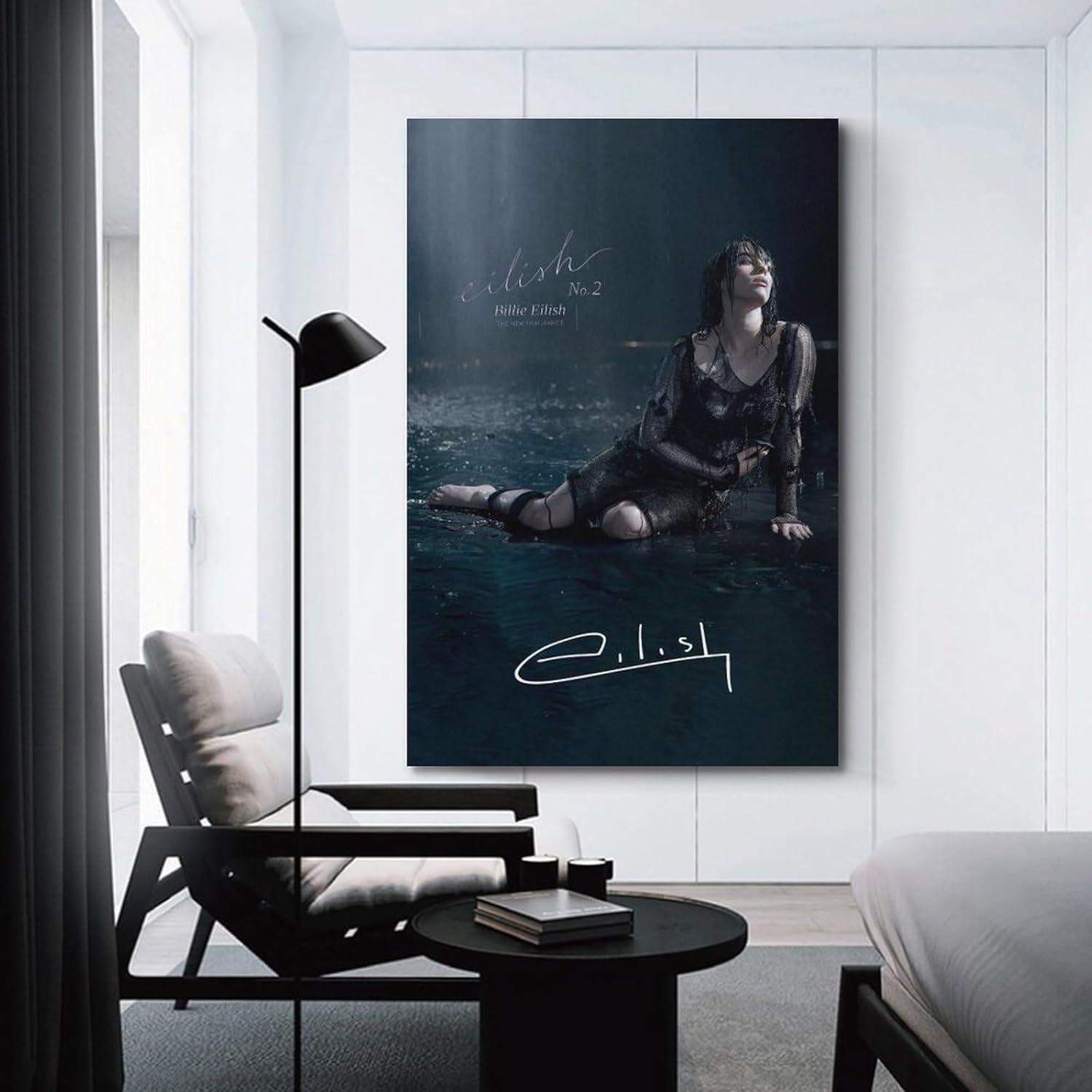 Wall Art Billie Music Eilish Poster Poster Canvas Painting Wall Art Picture Home Decor Print for Bedroom Living Room Dorm Study Bar Office 16X24Inch(40X60Cm) image number 4