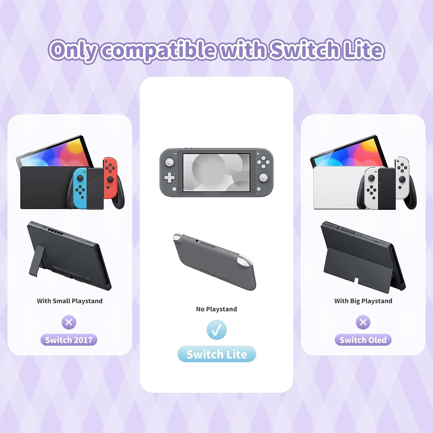 Kuitmor Protective Case for Switch Lite,Anti-Scratch Protective Shell,Soft Silicone Cover Case for Switch Lite 2019 with 2 Thumb Grip Caps - KLM image number 1