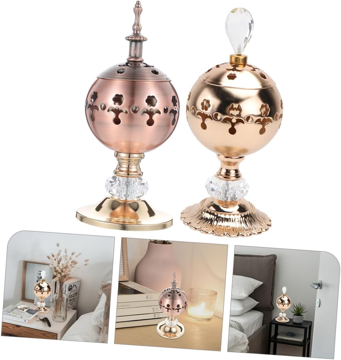 Ifundom 2Pcs European Style Candle Holders Plated Table Centerpiece for Birthday Wedding Home Decoration image number 5