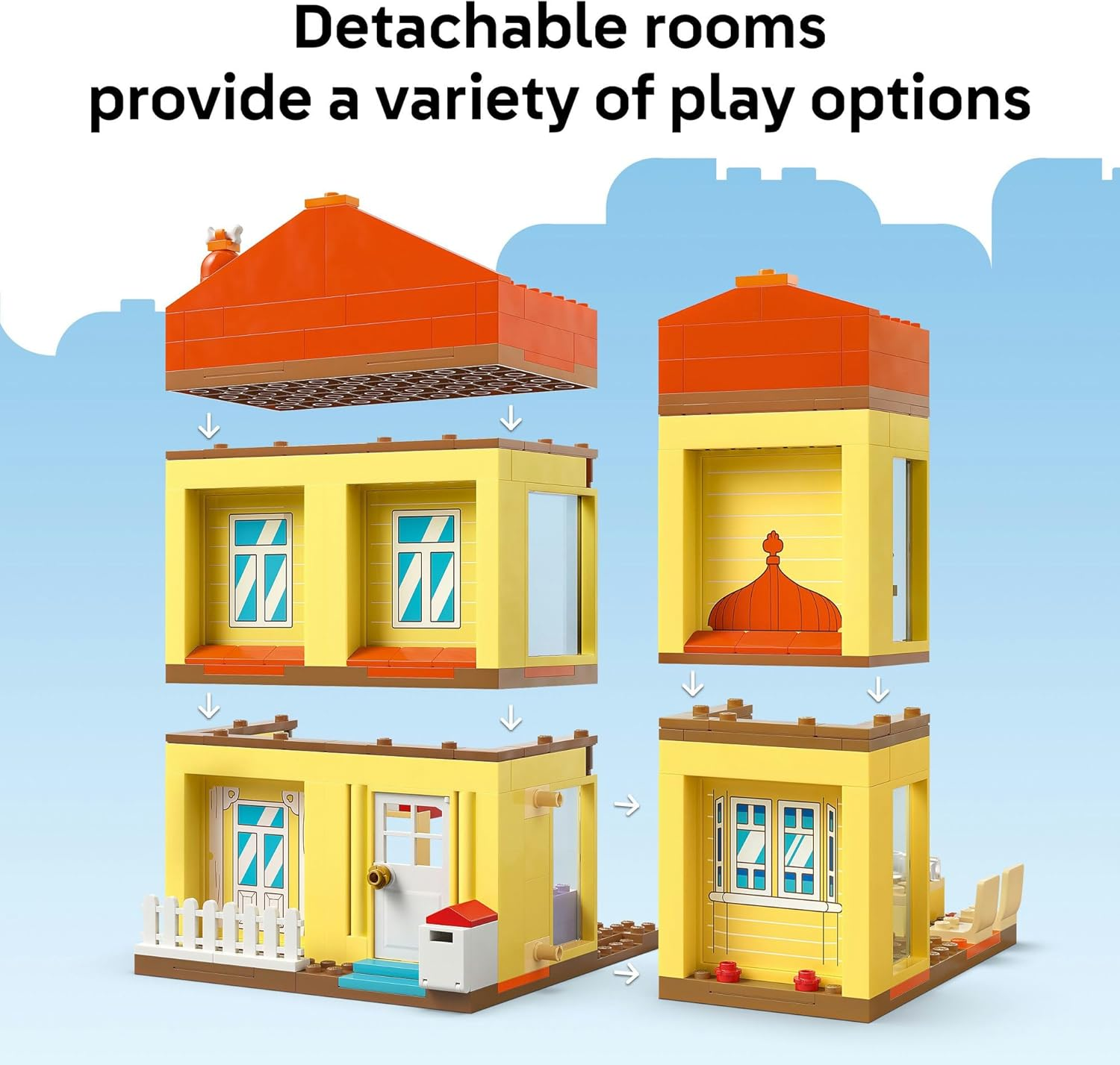 LEGO&reg; Bluey: Bluey&rsquo;S Family House 11203 Playset, Pretend-Play Home-Building Kit with Minifigures, Playhouse Toy for Kids Who Are Fans of the Popular TV Show, Toy for Boys and Girls Aged 4 and Up image number 5