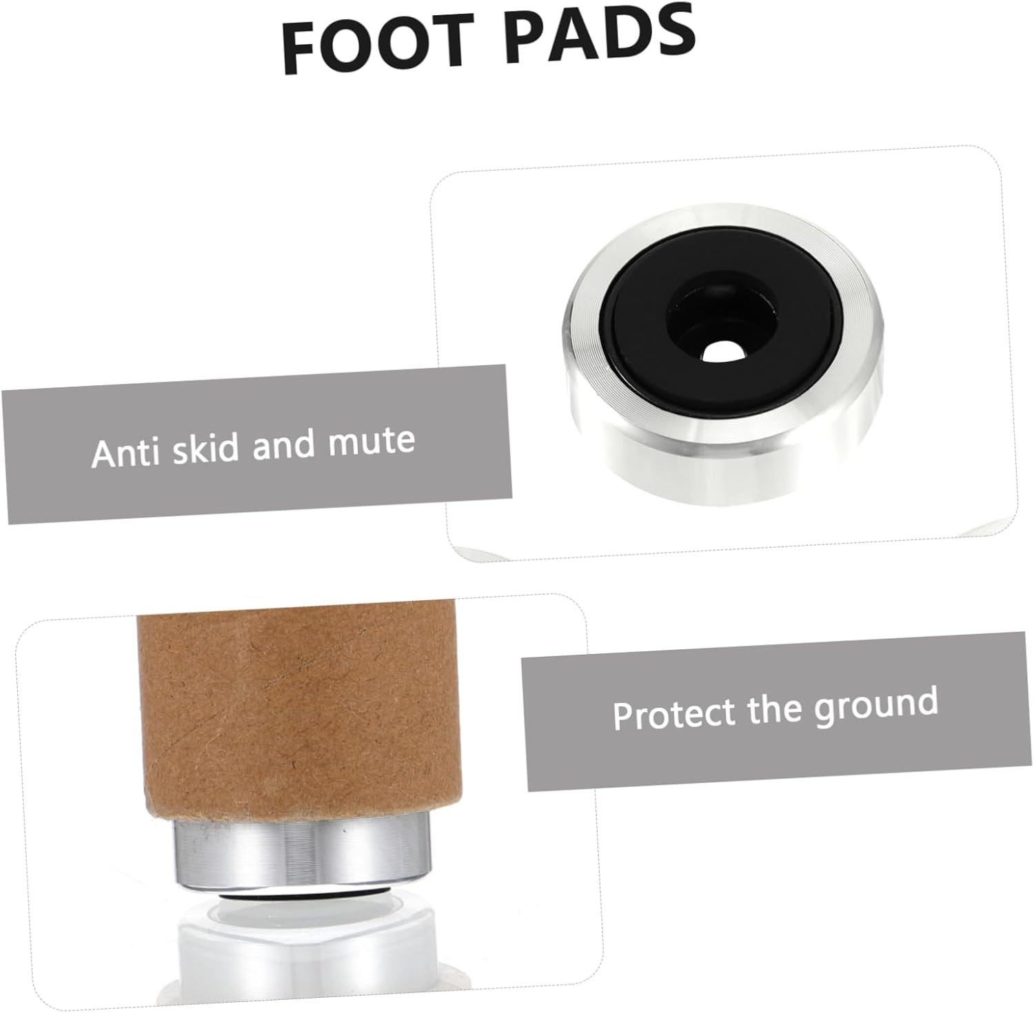 Anti Vibration Amplifier Feet Pads Speaker Pads Aluminium Alloy Shock Absorber Isolation Sturdy Design for Audio Equipment Protection in Home Audio Setup image number 4